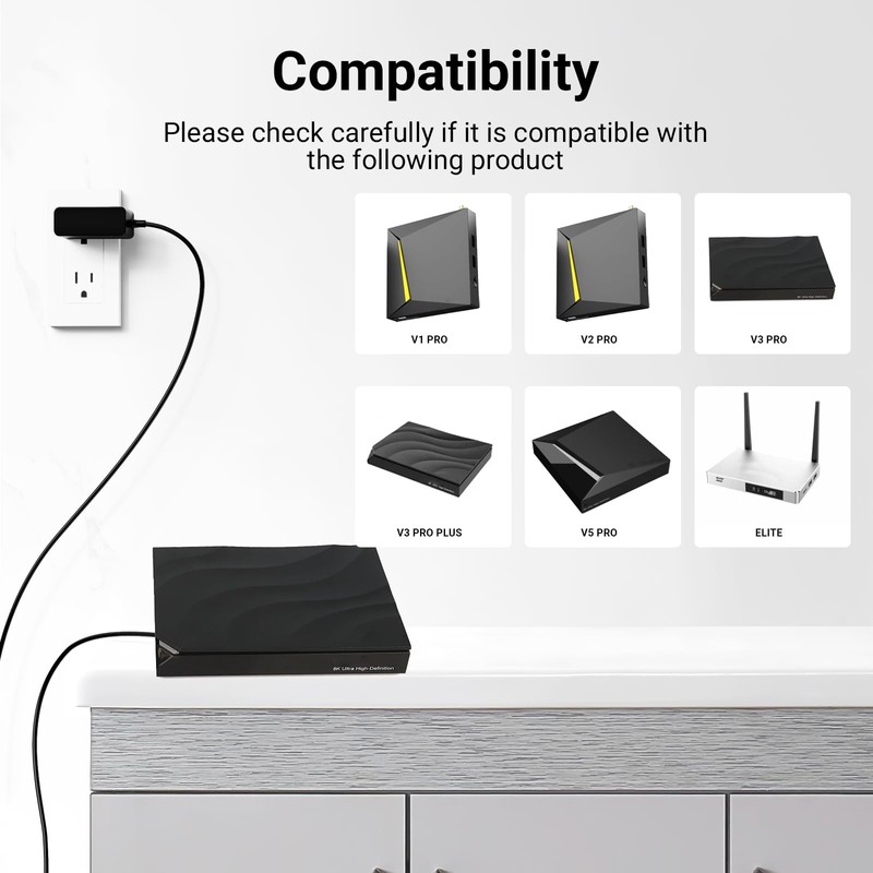 for vSeeBox Power Adapter - Compatible with vSeeBox V5 Pro/
