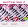 MozyVex 48PCS Enduring Self- Adhesive Eyelashes Cluster DIY Pre-Glued Cluster