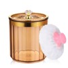 Oval Dusting Powders Container with Reusable & Washable Velour Puff