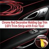 Mr.Brighton LED 16ft (5m) Chrome Red Car Interior Decorative Molding