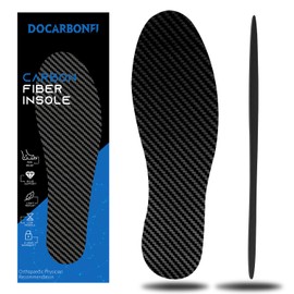 Carbon Fiber Insole 1 Piece, Rigid Carbon Fiber Shoe Insert for Arthritis,Turf Toe, Hallux Limitus, Rigidus, Foot Fractures, Mortons Neuroma Graphite Insole, Alternative to Post Op Shoe 260mm