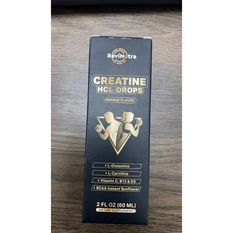 Creatine HCL Liquid Drops for Men & Women, 1500mg Liquid