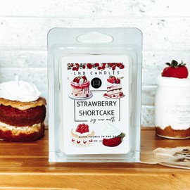 3 PACK Strawberry Shortcake Scent Made In USA Fragrance Wax Melts Tarts Luxury Premium Soy 3 2.4 ox Clean Ingredients Essential Oils Hand Poured Cubes Bakery Dessert