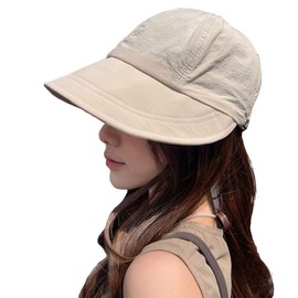 Thawr Hat, UV Protection, Women's Hat, Sun Protection, Cap, Wide Brim, Small Face Effect, Size Adjustable, Sweat Absorbent, Quick Drying, Cool to Touch, Foldable, With Mask Hook, No Earaches, Bucket