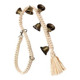 Hsthe Sea 2 Pieces Hanging Dog Toilet Training Doorbells Adjustable Length Cotton Rope Dog Bells for Puppy Potty Training