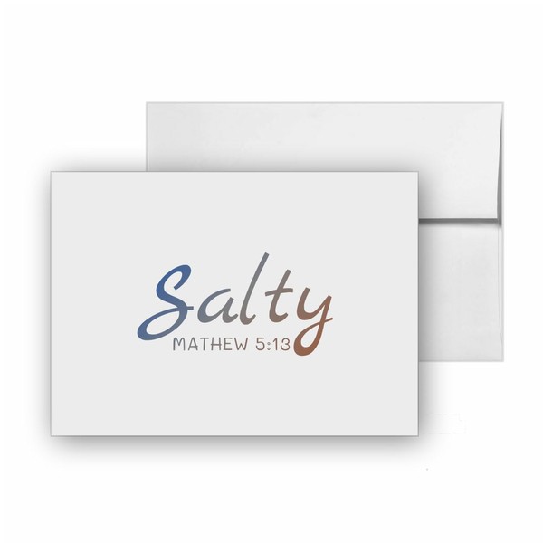 Salty Mathew 5 13, faith blank cards CC-6053