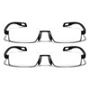 V.W.E. 2 Pairs Featherweight Slim Half Rim Memory Flex Reading