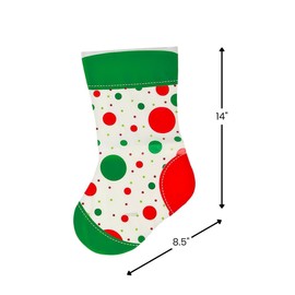 Fun Express - Plastic Stocking Treat Bags for Christmas - Party Supplies - 12 Pieces