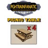 PTF DESIGNS O Scale PICNIC TABLE ( Set Of 4)