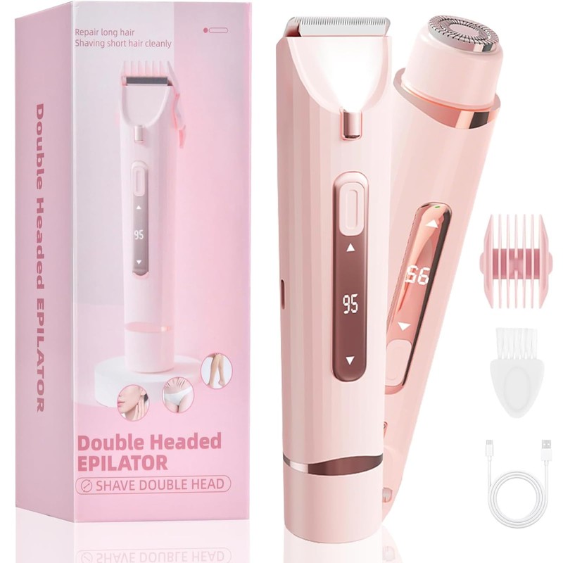 2 En 1 Depiladora Mujer Eléctrica con Luz LED Portátil