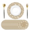 Paper Placemats Disposable 50 Pack Beige Bloom Flowers Place Mats