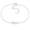 925 Sterling Silver Italian Infinity Bracelet For Women Girls, Length