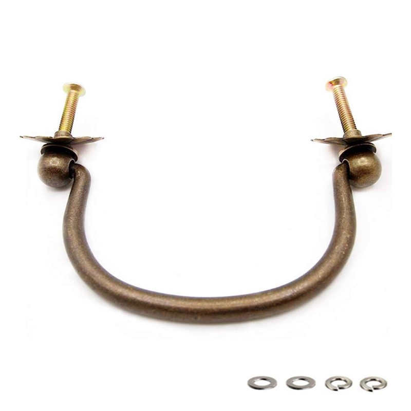 COSIBOA 6 Pack Traditional Bail Cabinet Hardware Handle Pull Antique