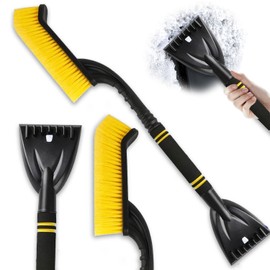 Car Ice Scraper, Ice Scraper Car with Broom Car Ice Scraper with Ice Breaker Function, Windscreen Scraper Car, Removable Ice Scraper, Effective Car Ice Scraper, Ice Scraper for Car, Truck and SUV