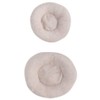2Pcs Cream Round Shape Pillow for Photography Props, Wide and