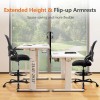 JHK Home Office Standing Desk Computer Chair with Flip-up Armrests