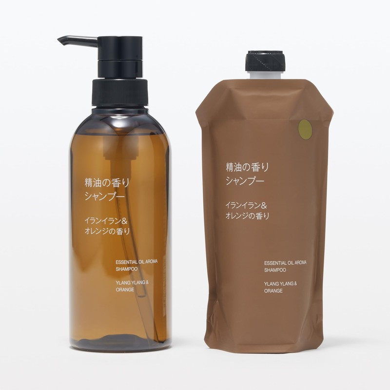 MUJI OAR33A4A Essential Oil Scent Shampoo, Ylang-Ylang & Orange Scent,