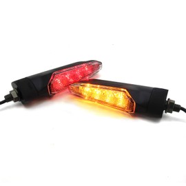 Motorcycle General Purpose High Brightness LED Turn Signal/Position Lamp Yamaha MT-09 Kawasaki Z800 Honda CBR1000 CBR600 Suzuki GSX (Clear Lens, Turn Signal + Position Lamp (Red) 2 Pieces