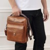 Langzu Men's Genuine Leather Messenger Shoulder Bag Handbag CrossBody Briefcase