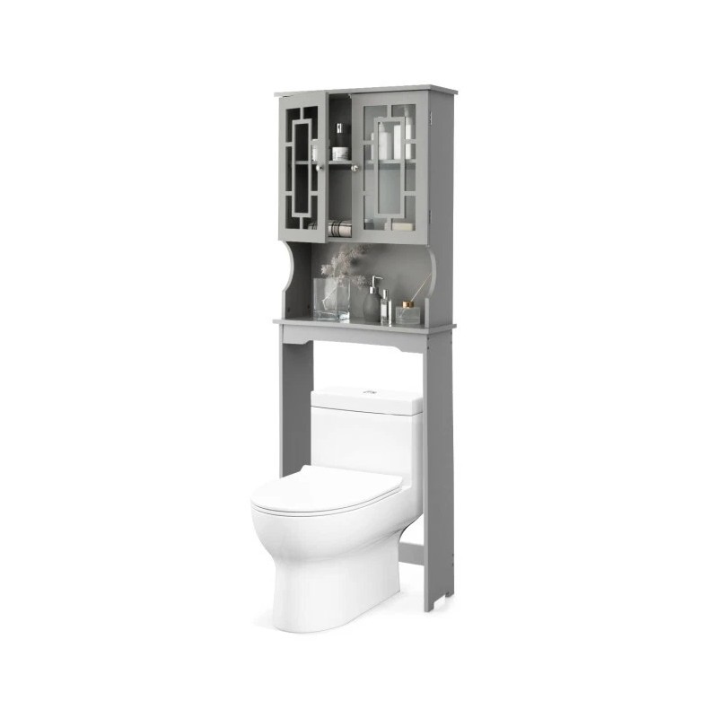 Costway Bathroom Over The Toilet Space Saver 2 Tier Storage