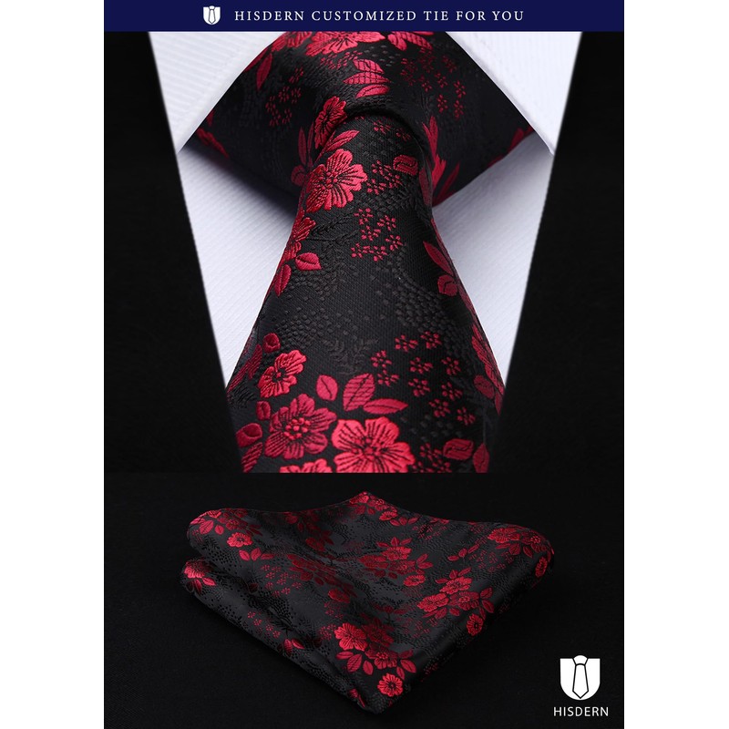 HISDERN TA5-01S Business Necktie, Square Set, 5 Pieces, Stylish, Gift