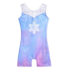 XiaoMoSha Gymnastics Leotards for Girls Toddlers Biketards Dance Unitards Sparkle Snowflake Mermaid (Multi,100 3-4Y)