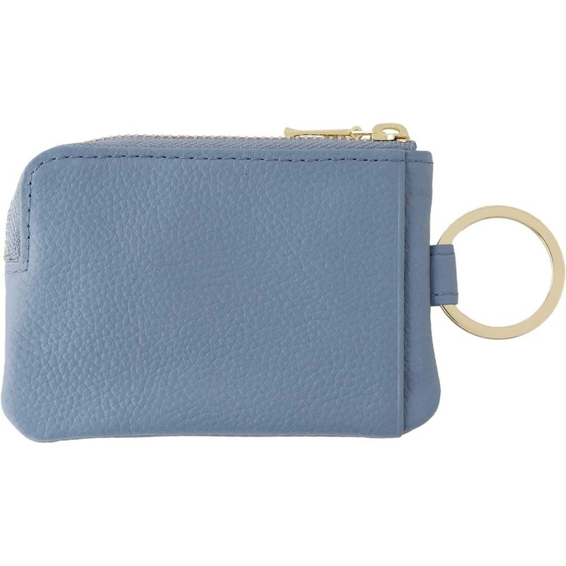 SLIP-ON Key Pouch, Mini Grayish Blue, OSL-2002-GBL, Genuine Leather, Key