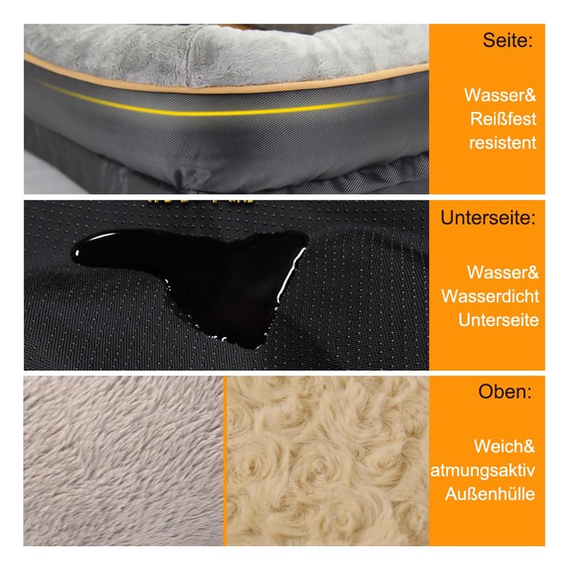 JOYELF Large Memory Foam Dog Bed, Orthopedic Dog Bed &