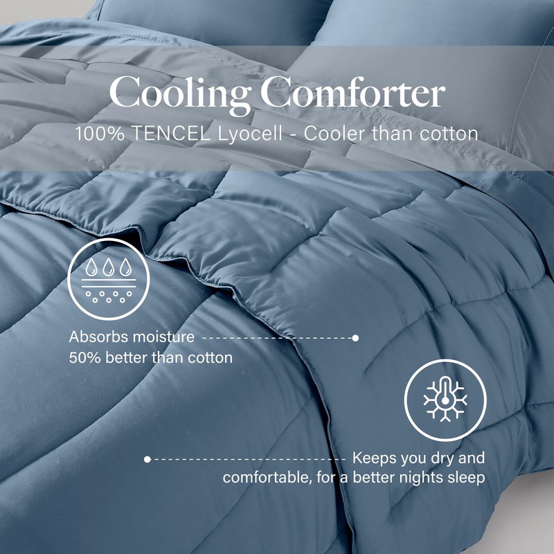 Modern Threads Tencel Lyocell Luxury Ultra Soft Down Alternative Comforter,
