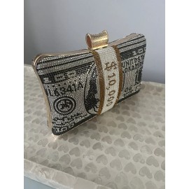 Unbranded Crystal Money Clutch Handbag 10,000