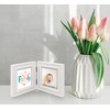 Double 4x4 Wood Photo Frame, Hinged Picture Frames, with Glass