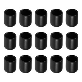 Rebower Screw Thread Protector Cover Rubber End Caps, [for Screw, Bolt] - 3/8" ID/Black/50pcs