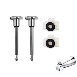YKEBVPW 2 Set Tub Spout Diverter Repair Kit Includes 2 Diverter Valve Stems Cup Seals Gates Bathtub Faucet Replacement Parts for Universal Shower Chrome Repair Kit