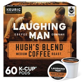Laughing Man Hugh's Blend Keurig Single-Serve K-Cup Pods, Medium Roast Coffee, 60 Count (6 Packs of 10)