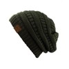 C.C Trendy - Gorro de punto trenzado grueso y suave