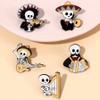 ARFUKA Pack of 5 Brooches Skeleton Brooch Pins Lapel Pin