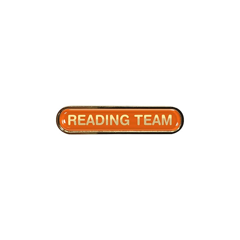 Reading Team Gel Domed Orange School Bar Badge