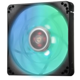 SilverStone SST-FW124-ARGB - FW Series Quiet Computer Case Cooling Fan 120mm PWM, Transparent blade with black frame, Ball Bearing, ARGB LED