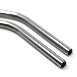 fiXte Reusable Stainless Steel Metal Straws Eco Friendly Durable Drinking Straws Includes Cleaning Brush (Pack of 8)