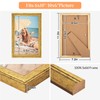 Wood 6x10 Frame Gold, Ornate Natural Wooden 10x6in Picture Frames,