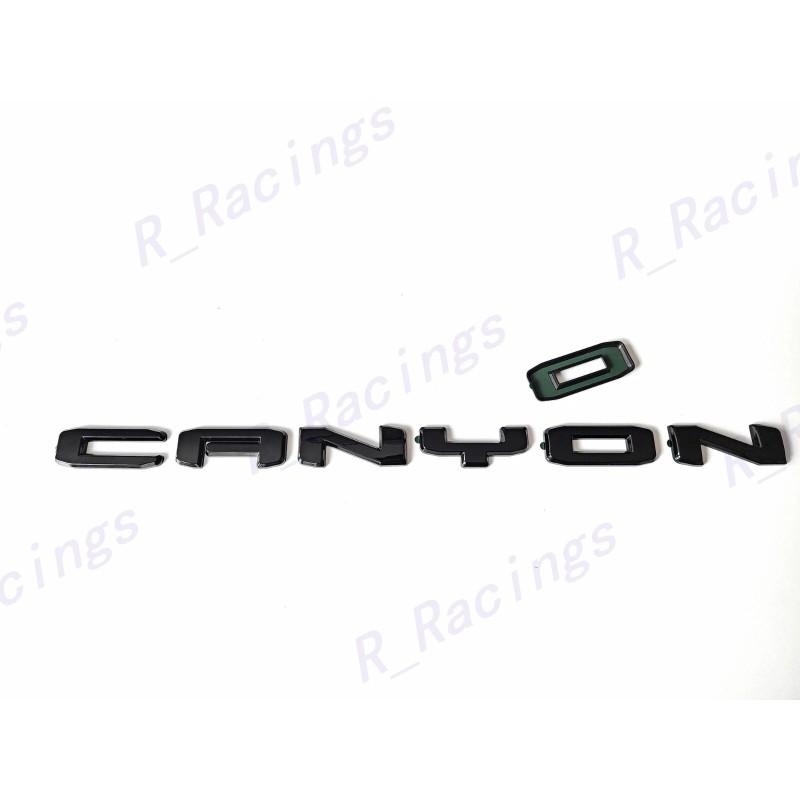 GMC 4PCS Gloss Black Door Rear AT4 Canyon OVERLAY Emblems