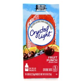Crystal Light On The Go Fruit Punch Drink Mix, 10-Count Boxes (Pack of 6)