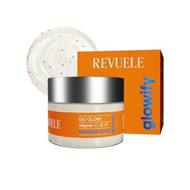 Revuele Go Glow! Boosting Cream – 1.69 fl.oz | Daily Brightening Face Moisturizer with Vitamins C, E & F | Revitalizes, Evens Skin Tone & Enhances Radiance – Vegan & Cruelty-Free