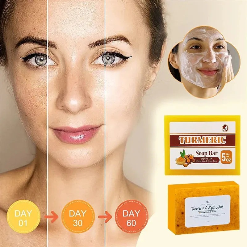 - Jabón Abrillantador Con Limón, Cúrcuma Y Ácidos Kójicos