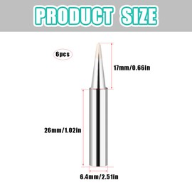 900M-T-B Soldering Tip Replacement Soldering Tips Set 900 m Soldering Station Tool, Soldering Iron Tips, 900 m Soldering Tip, Replacement Soldering Tips Set, Alloy Soldering Tips, Use for Soldering
