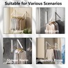 Dr.DJ Clothes Drying Rack with Rod, Wall-Mounted Retractable & Foldable
