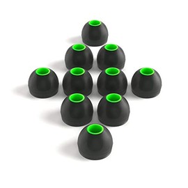 Silicone Replacement Earbud Tips, Noise Isolation in-Ear Buds - 10 Pack (Medium)