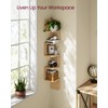 VASAGLE 5-Tier Corner Shelf, Wall Mounted Floating Shelf, Zigzag Corner