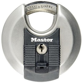 Master Lock Excell Discus Round Padlock 70mm M40EURD Silver