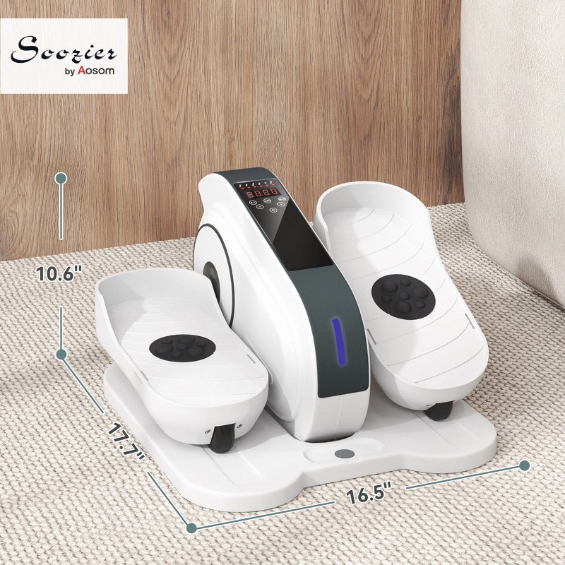 Soozier Under Desk Elliptical Machine with Remote Control, 10 Speeds